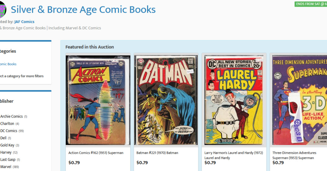 JAFComics's tweet photo. We just posted a thousand books on auction on our HipComic account
Silver & Bronze - https://t.co/U58JQx84IU
Monday Mania - https://t.co/oFjCpDo86r
There will be some really great deals!!! #comicauction #comicbook #jafcomics #SilverAndBronze #ComicDeals #hipcomic https://t.co/uOI8FDHlYw