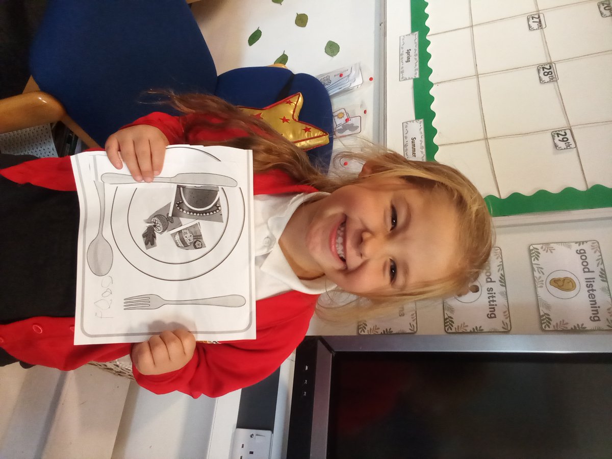 GCPFS2's tweet image. We have been exploring our favourite foods from our class book "You Choose" this week.  This prompted lots of discussion as well as practising our cutting skills. @PrimaryGreat #gcpearlyyears #gcpliteracy