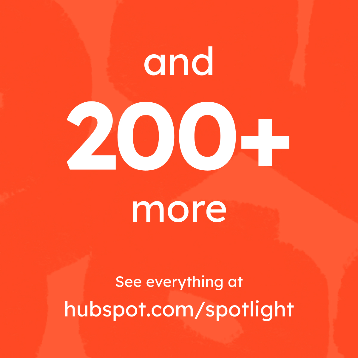 We're SO back...with Spotlight 💡

It’s your cheat sheet to 200+ updates across all Hubspot products!

Check out hubspot.com/spotlight
