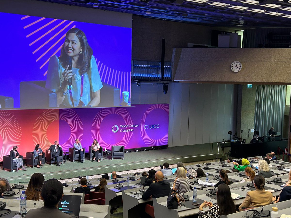 Ma-Anne Rosales presenting on making law work for cancer prevention, on a panel organised by <a href="/IARCWHO/">IARC</a>, alongside @CraigSinclairA of <a href="/CancerVic/">Cancer Council Victoria</a> presenting on reducing Australian obesity. E. Weiderpass, I. Soerjomataram, P. Castle <a href="/NCI/">nick</a> #cancer #lawandcancer #partnerships #WCC2024