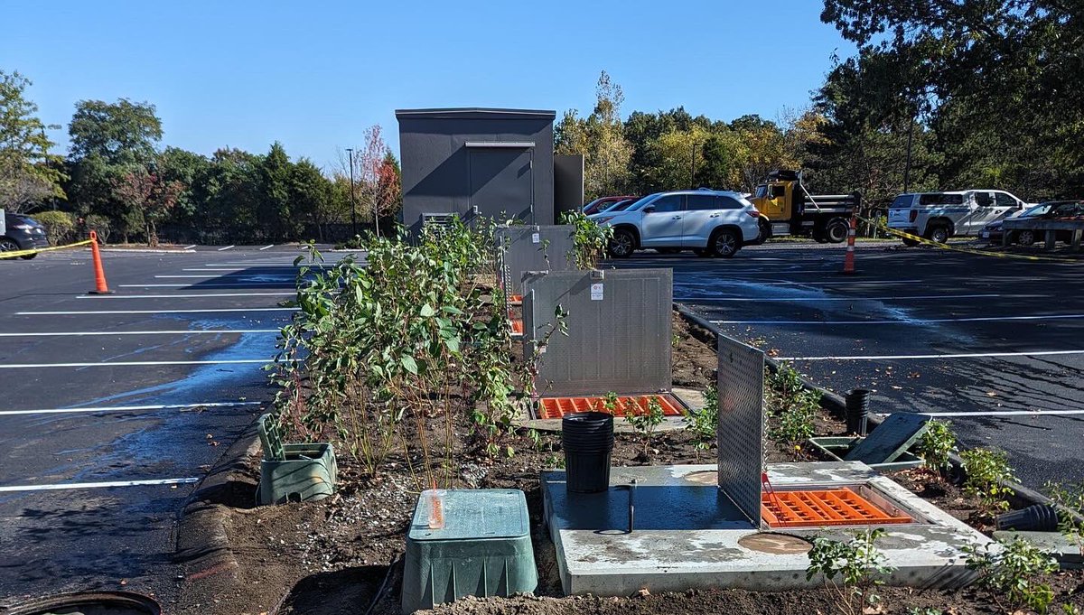 We installed this #wastewatertreatmentsystem under the parking lot for a lab in a Boston suburb last year, and will be installing another new system at a companion building very soon...What will that one look like? Stay tuned! #wastewater #water #wastewatertreatment