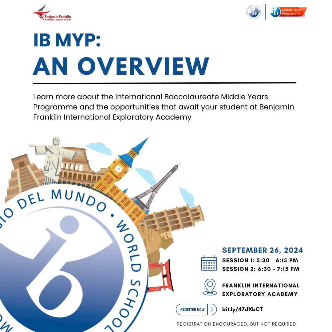 Come check out the outstanding IB Middle Years Programme at Benjamin Franklin Middle School!
