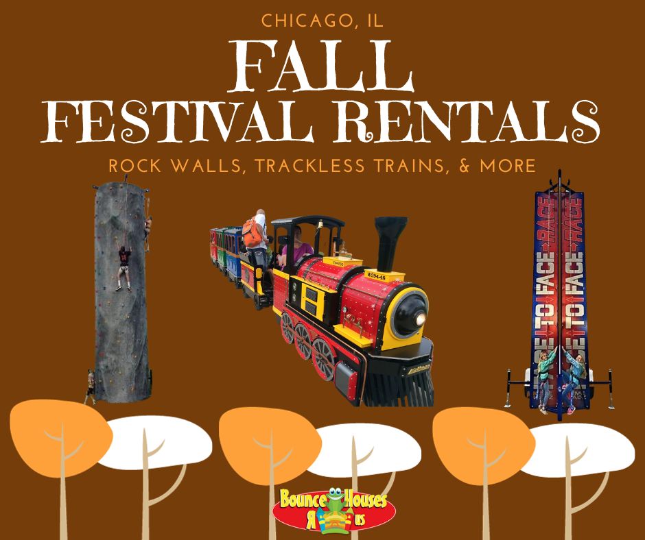 BouncehouseIL's tweet image. Fall Festival Season is finally here! Our trackless train is one of our most popular items - our rock wall gives kids and adults a challenge! 
bouncehousesrus.com/category/extre…
#BounceHousesRUs #FallFestival #TracklessTrain #RockWall #MechanicalBull #ObstacleCourse #GameRental #BounceHouse