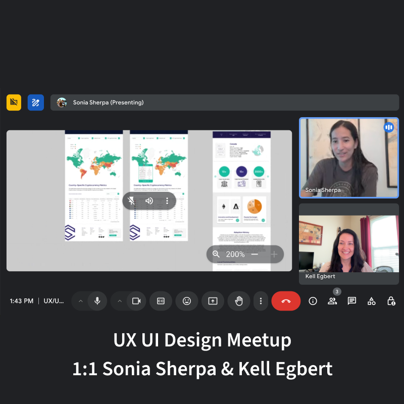 KellEgbert's tweet photo. Had an awesome 1:1 with UX/UI Designer Sonia Sherpa, who's diving deep into the crypto space for her @USouthFlorida IDP! 🚀 We swapped insights on #UsabilityTesting &amp; #Accessibility. Can’t wait to see her final project! 💡💻 #UXDesign #Collaboration https://t.co/FiIt3Qm431 https://t.co/2YUY01ntSv