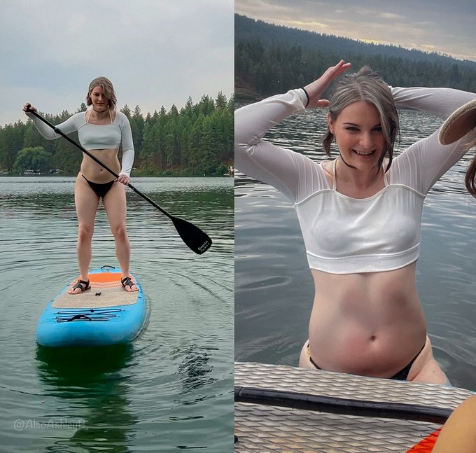 Proof I can stand up on my board, and proof I also fell down and got wet... #paddleboarding https://t
