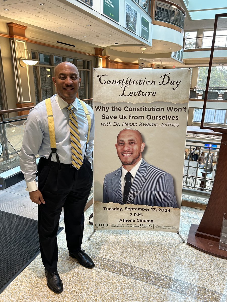 ProfJeffries's tweet photo. I shared a word.
#ConstitutionDay
#OhioUniversity
#CLJC Center for Law, Justice & Culture https://t.co/mv8ns6AYQx