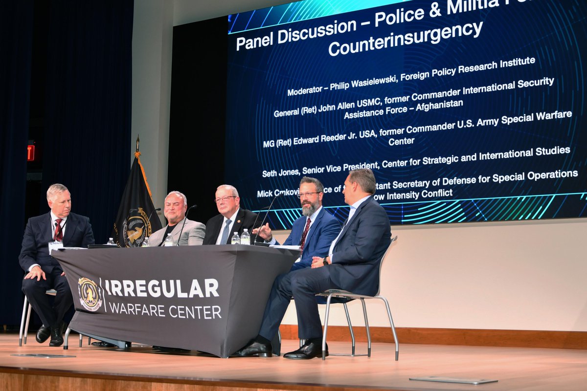 IrregularWarCtr's tweet photo. We’re delighted to share more highlights from Day 1 of the @IrregularWarCtr’s and @FPRI’s Irregular Warfare: Lessons Learned since 9/11 conference discussing irregular warfare lessons learned since 9/11.
#IWC #Irregularwarfarecenter #Irregularwarfare #IWCFAN #FPRI #GWOT https://t.co/KiIH0kbo85