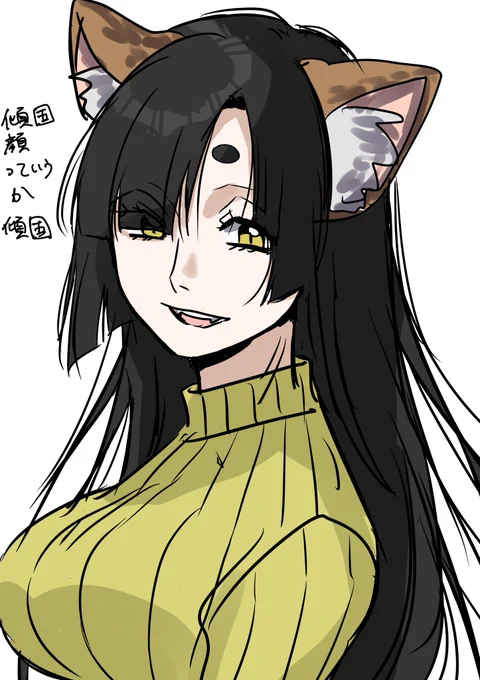 一次創作最近傾国顔が流行ってるけど実際に傾けたことあるたまちゃん。 