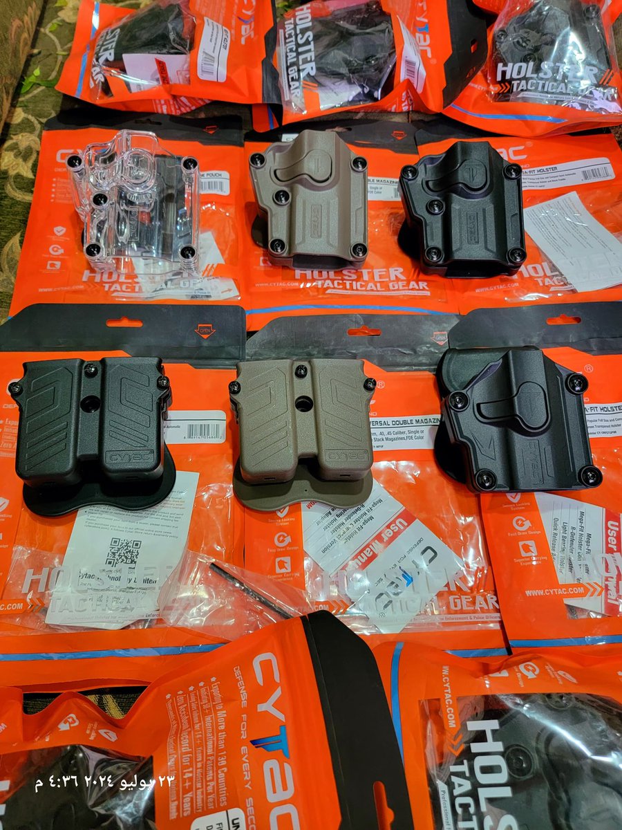 غلافات ابو 5 مسامير تركب على 
جميع أنوع الكلكات  . بيج . واسودّ . وزيتي 

وغلافات قشاط تركب على جميع القشاط 
بيج واسودّ 

بسعر مناسب . غلاف القشاط من 7500 . وغلاف المسدسات من 15000  ريال يمني 

للتوصل 775651903