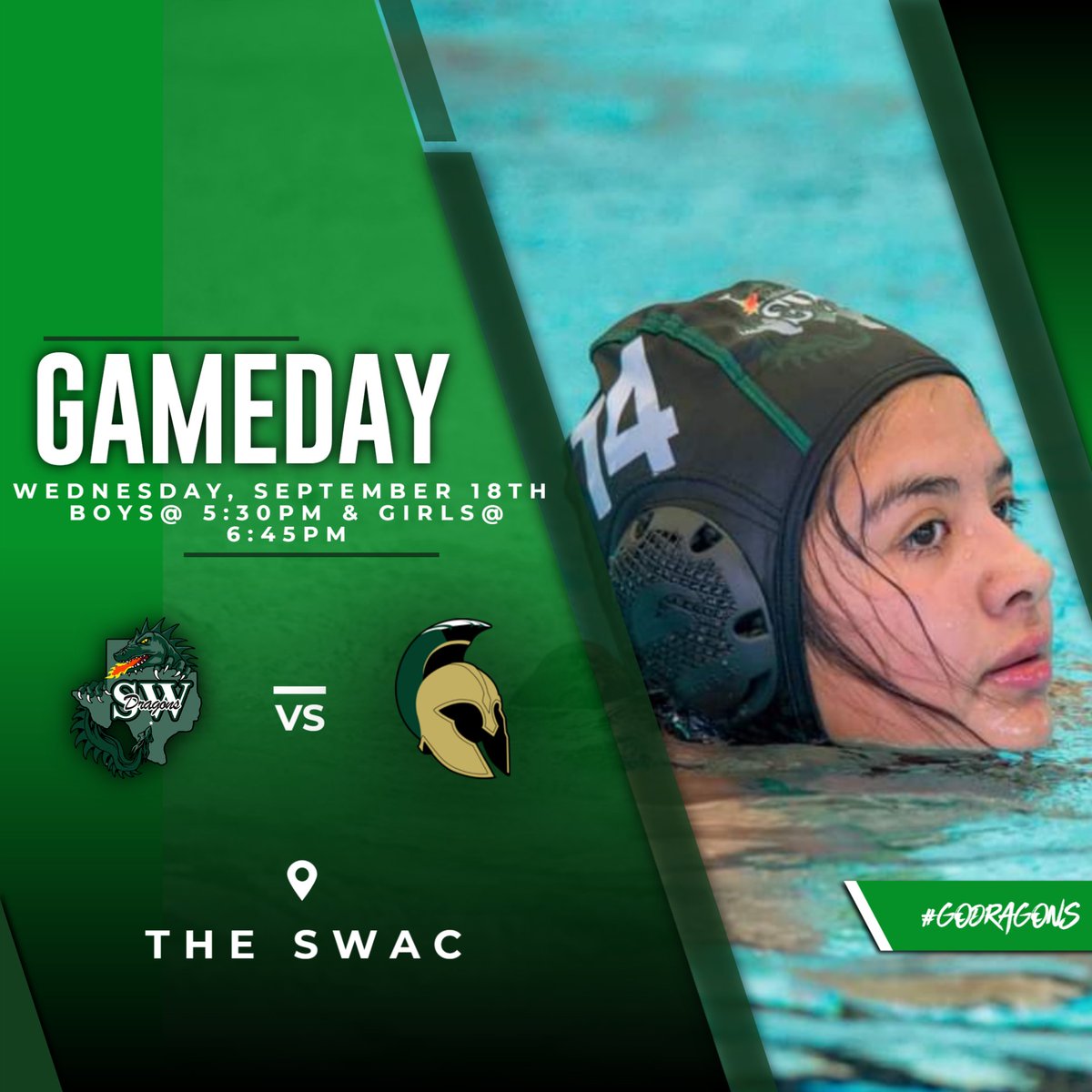Cheer on our Water Polo teams as they take on Legacy Titans tonight in our special Senior Night game!