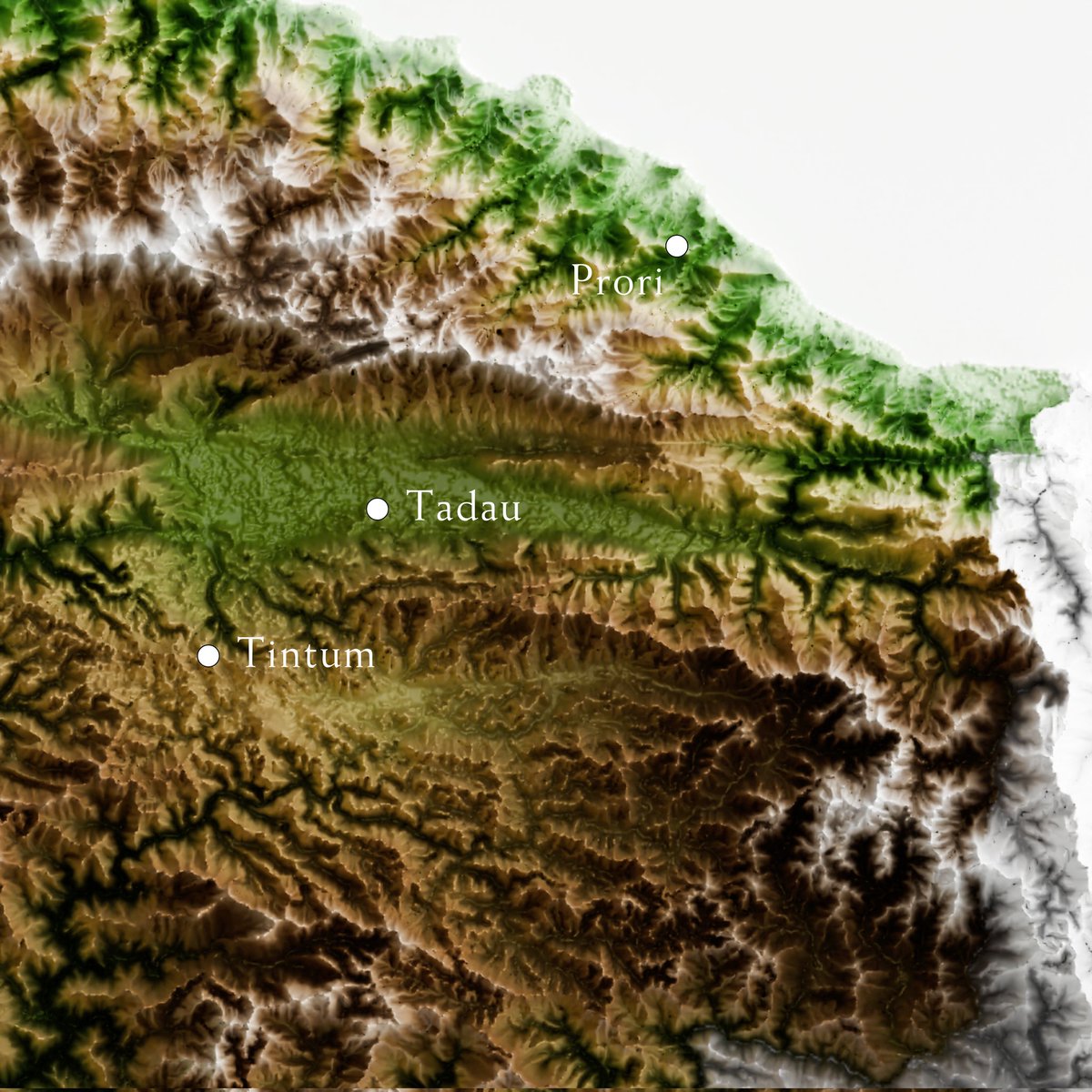 pixelattemaps's tweet photo. Here’s a #shadedrelief map of Southwest #Papua. This new province, formed in 2022, is home to the stunning #RajaAmpat Marine Conservation Area, famous for its coral reefs, giant turtles, manta rays, and whale sharks—truly a diver’s paradise. #3Dmap #QGIS #Blender #topography https://t.co/zDLwXrIoVY