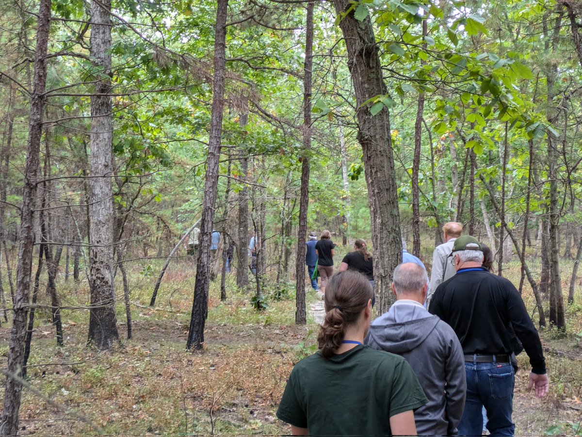 Headed to the carbon flux tower at Silas Little Experimental Research Station. #CSWorkshop2024