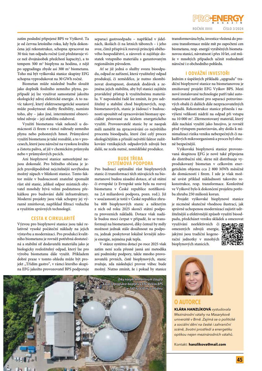 Bioplynu se v Česku daří. Dokáže však tento sektor zareagovat na potřeby doby a přetransformovat se v dynamické odvětví dodávající dostatek biometanu pro potřeby plynárenské i elektroenergetické soustavy?
Na tuto otázku hledá odpověď článek níže 👇🏻