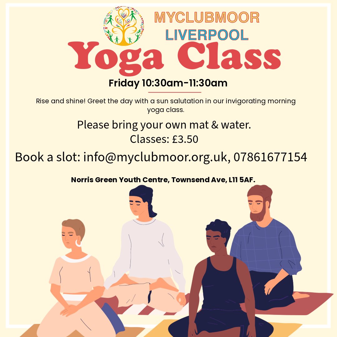Rise and shine this Friday with our inclusive morning yoga! Whether you prefer a mat or a chair, our welcoming class is designed for all abilities. Just £3.50 per session and we offer a free crèche so your little ones are cared for while you care for yourself.