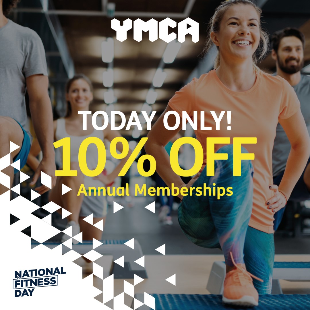 ⚡National Fitness Day ONLY⚡

Get 10% off any annual YMCA leisure membership.

Join today: ymcayactive.org

#YMCA #NationalFitnessDay #Fylde #Wyre