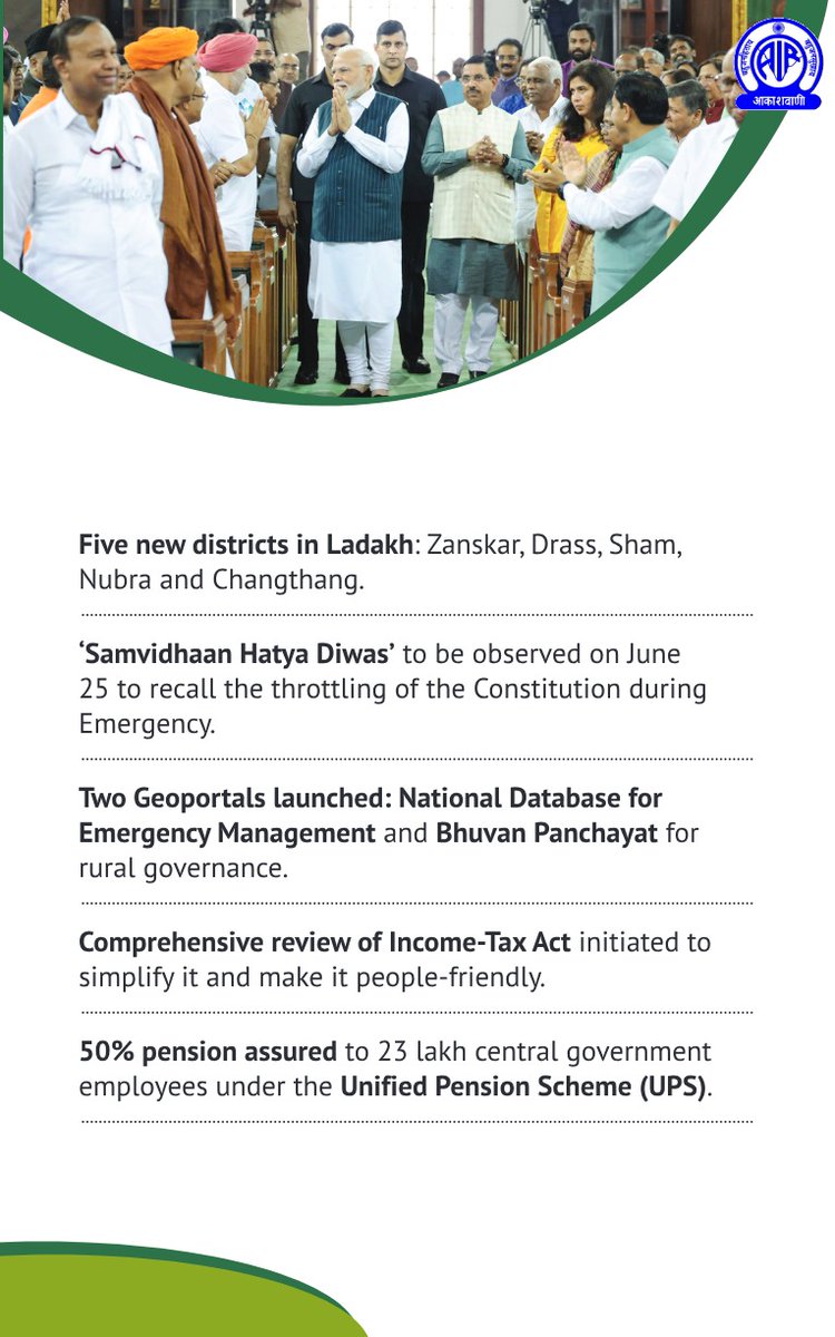 AkashvaniAIR's tweet photo. Governance with Citizen-First Approach.
#100DaysOfAchievements #100DaysOfChange
@MIB_India
@prasarbharati
@GauravDwivedi95
@airnewsalerts https://t.co/tFNYtaaWGR