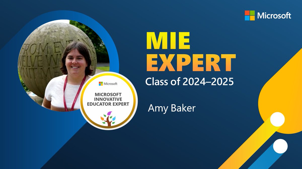 BromsCompSci's tweet image. Congratulations 🎉 to all the Digital Leads achieving Microsoft Innovative Educator Expert status. Following a rigorous application process, we are honoured to be recognised as visionary educators.    #MIEExpert #EducatorsInTech #AIinEducation @BromsSchool