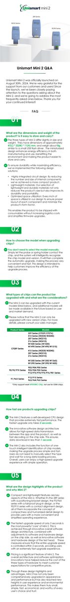 APEXMIC's tweet image. 🎉 The #Unismart #Mini 2 officially launched on August 30, 2024!
A huge thank you for your incredible support!
We&apos;ve addressed your most frequently asked questions—stay tuned for more updates! 🙌