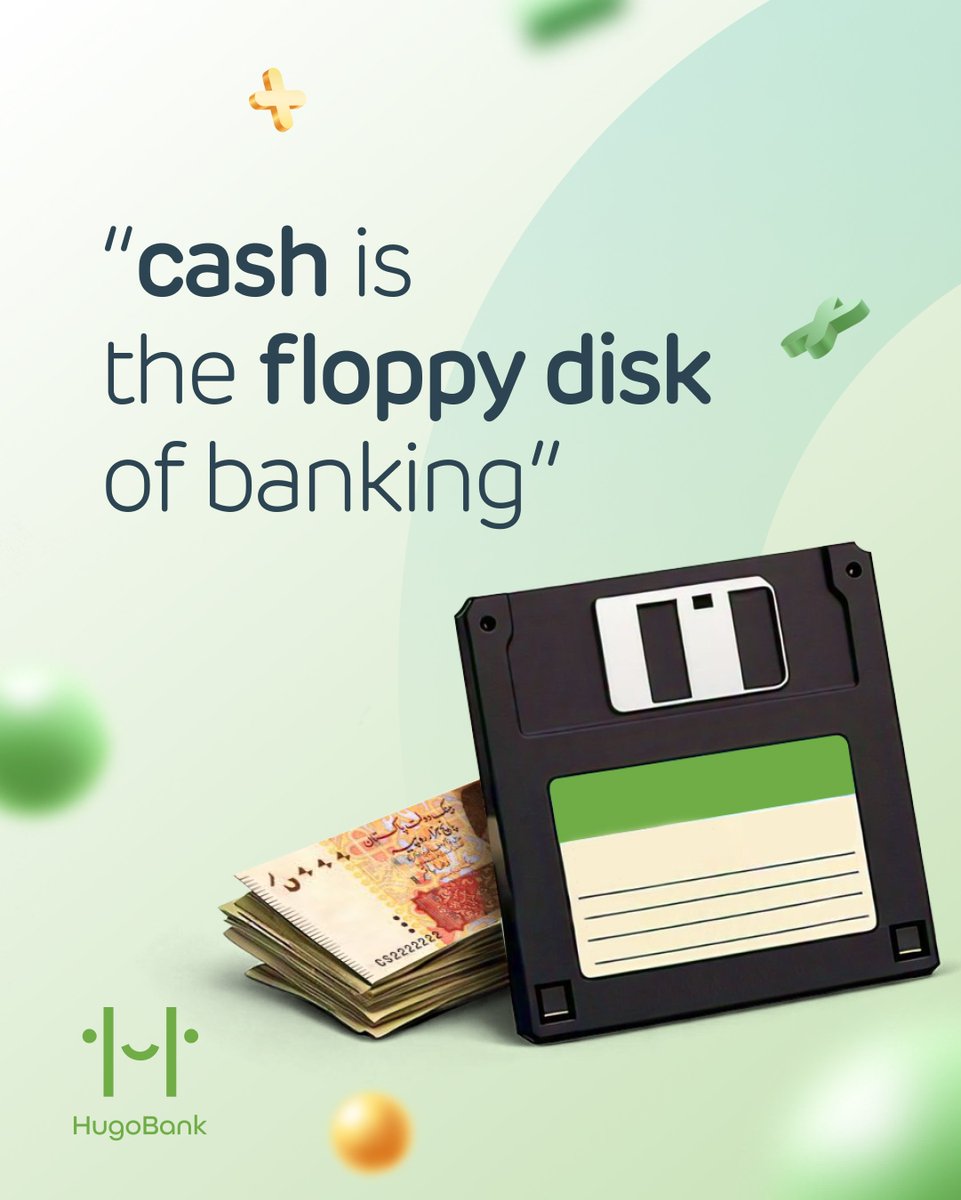 HugoBank_pk's tweet photo. Just like floppy disks, cash is becoming a thing of the past! 🚫💵 It's time to upgrade and go digital. 💳📲
#UpgradeYourBanking #GoDigital #HugoBank #DigitalBanking #DigitalBank #Pakistan https://t.co/35TRu0lNFr