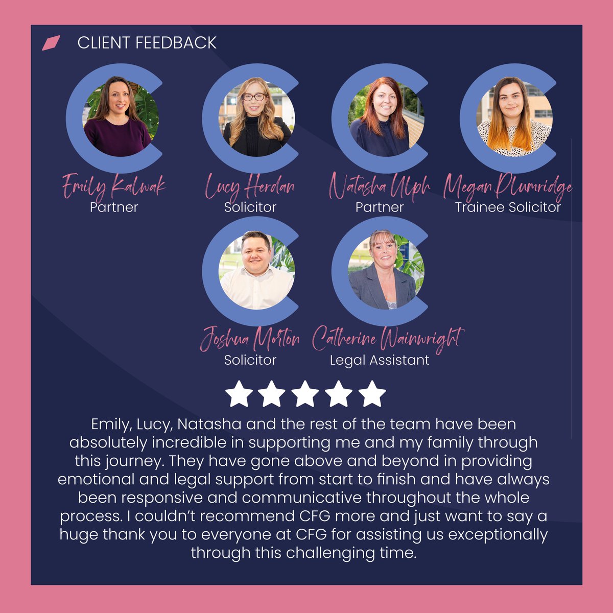 CFGmorethanlaw's tweet photo. Huge congratulations to the team for receiving such incredible feedback on Feefo! 🎉 Your hard work and dedication are clearly making a real difference, and it’s fantastic to see this recognised. Keep up the amazing work! 🙌 #TeamSuccess #CustomerFeedback #Feefo #CFGLife https://t.co/j1dDAI52iM