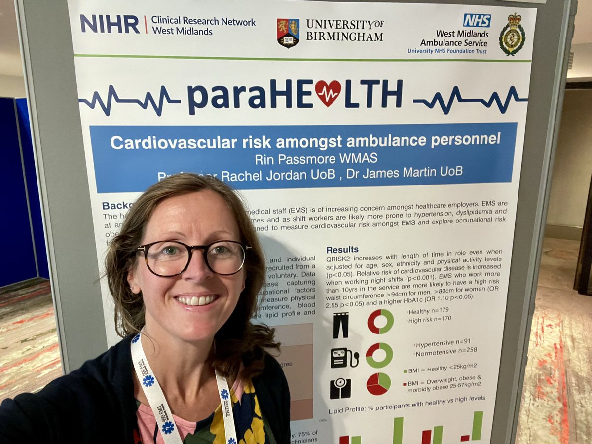 Excited to be presenting my first ever poster on the #paraHEALTH study <a href="/999EMSRF/">999EMSResearchForum</a> 

<a href="/OFFICIALWMAS/">West Midlands Ambulance Service #HelpUsHelpYou</a> 
#999EMSRF24