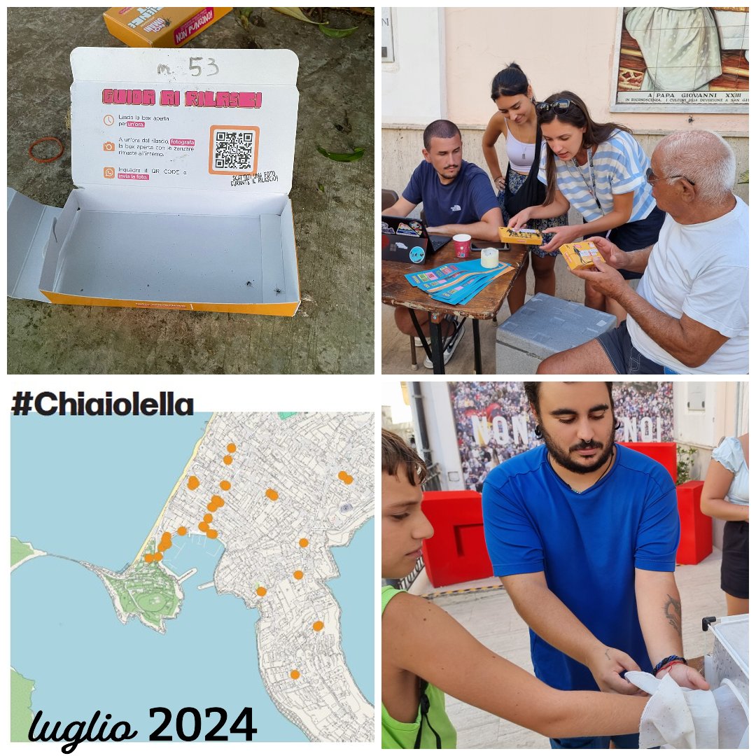 marsal_biobit's tweet image. The releases of sterile male tiger mosquitoes carried out with the citizens of Chiaiolella have concluded. The experiment was a success, with more than 80 families involved, 120,000 sterile males released over 4 months, and a mortality rate of about 6%.
Thank you all!!!