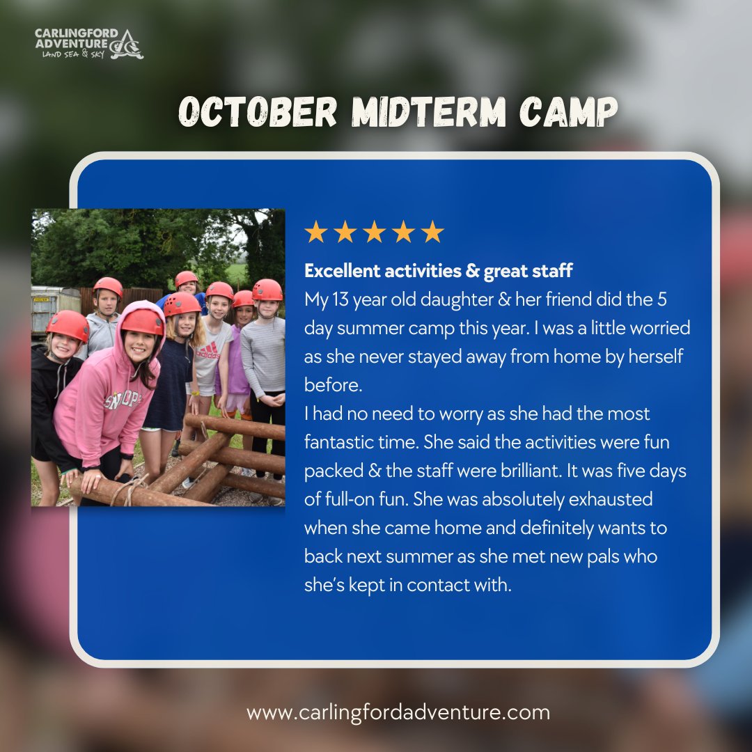 🌟 Midterm Adventure Camp 🌟
Looking for the perfect activity this midterm break? Our camp for 11-17 year olds is the ultimate choice! 🏕️💥 Fun activities, amazing staff, and new friends await! 🚀✨

🔗 Learn more: ow.ly/GFqt50TnVG4

#MidtermCamp #AdventureCamp