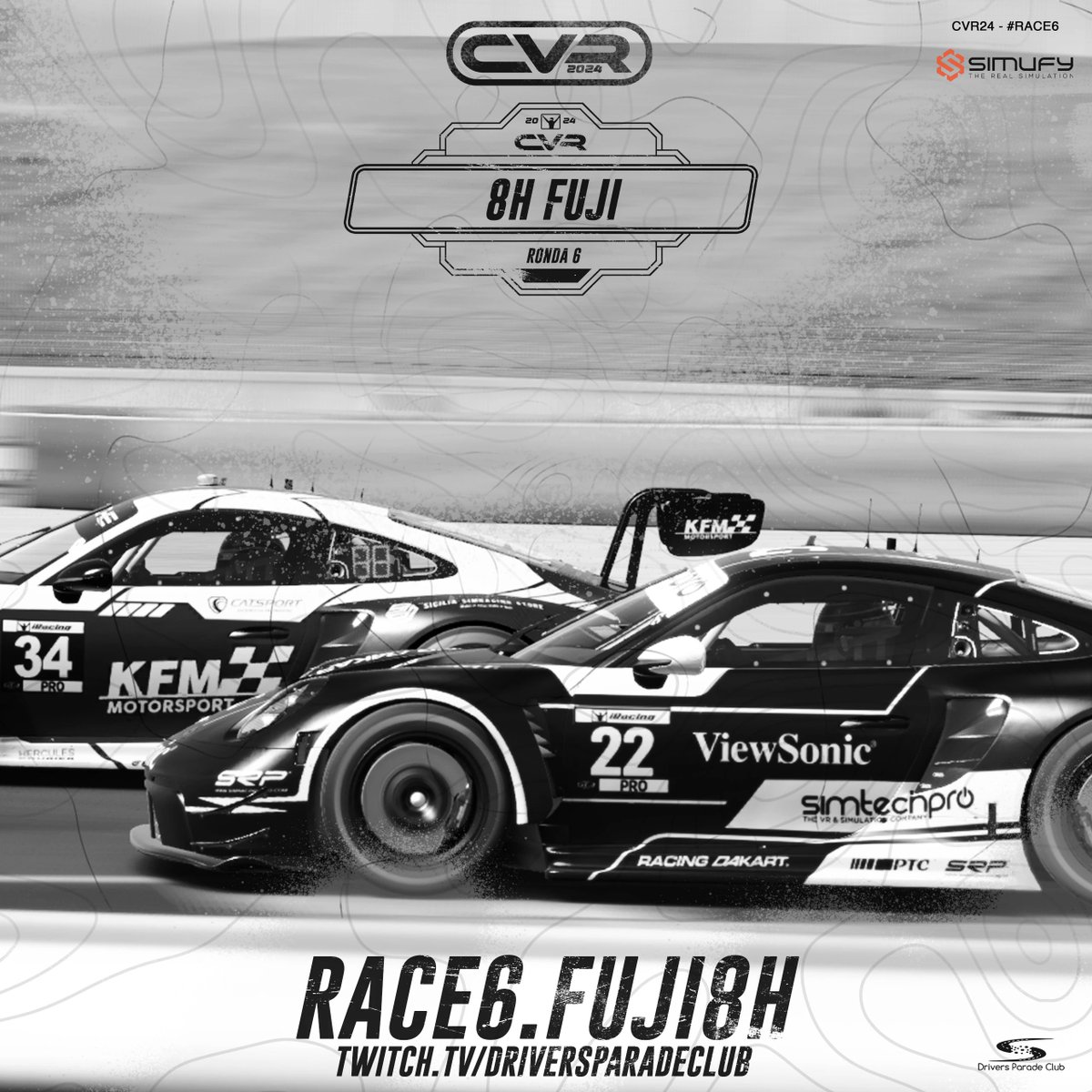 DriversparadeCb's tweet photo. ¡La última prueba del #CVR24 está a la vuelta de la esquina!

El domingo 29 de septiembre finalizará el campeonato de seis pruebas de resistencia.

Las dos categorías (GTP y GT3) están muy igualadas; estamos seguros de que serán 8h muy intensas para todos los equipos. https://t.co/b6ct523xAl