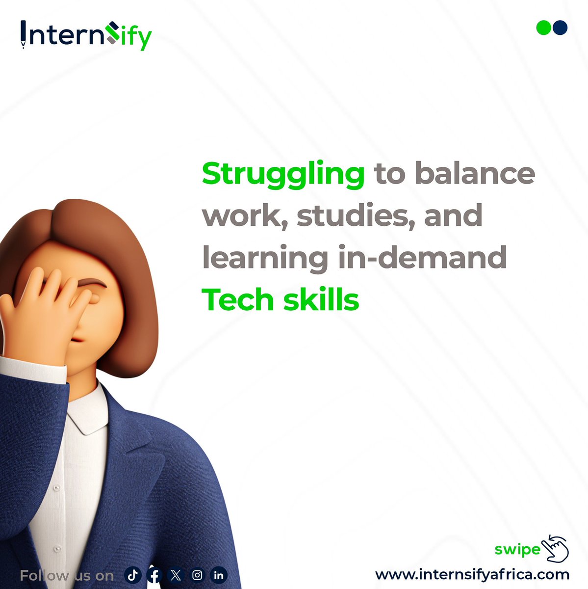 InternSifyA's tweet photo. Juggling work, studies, and upskilling? At InternSify, we’ve got you covered with strategies to master in-demand tech skills without burning out. #TechSkills #WorkLifeBalance #DataAnalysis #FrontendDevelopment #InternSify" https://t.co/Btg9eo5zRe