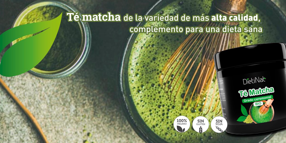 dietinat's tweet photo. Nuestro té matcha es de grado ceremonial y ecológico, la variedad de más alta calidad. Es un gran complemento para una dieta sana, ¡pruébalo tú mismo! 😋 https://t.co/3RHRy9aA2a