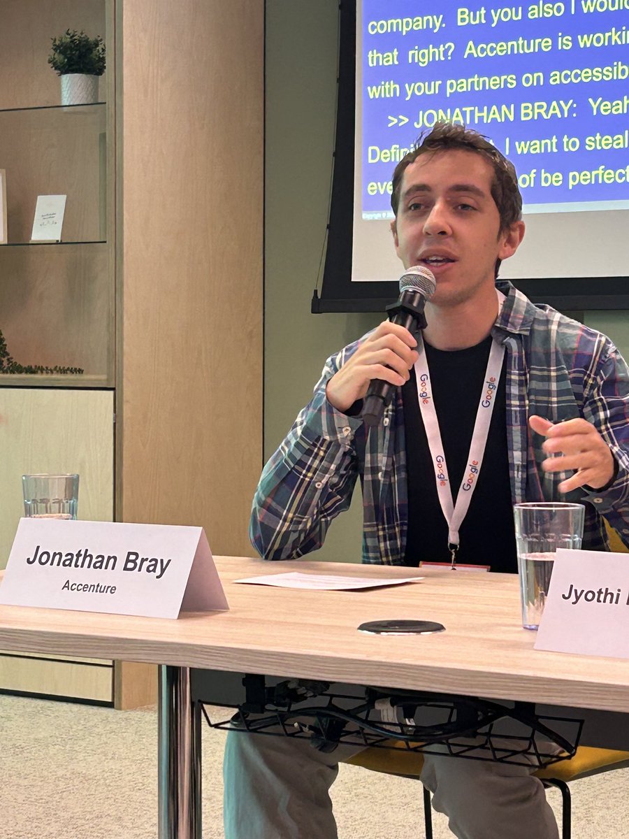 Jonathan Bray from <a href="/Accenture/">Accenture</a> shares top tip - “don’t wait”! The technology might not be 100% there but don’t wait to support disabled colleagues @DisabilityIN