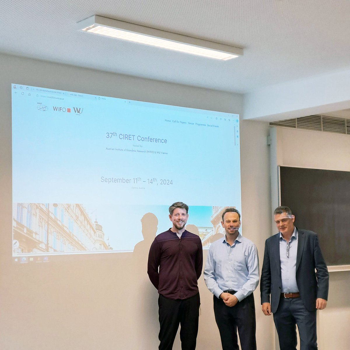 Supply Chain Intelligence Institute Austria (@ascii_at) on Twitter photo This year's #CIRET conference, hosted by WIFO and WU Vienna, took place from September 11-14. The event aims to foster cooperation between academics and practitioners conducting economic surveys. ASCII was well represented by Peter Klimek and <a href="/FriesenbichlerK/">Klaus Friesenbichler</a>. #economics This year's #CIRET conference, hosted by WIFO and WU Vienna, took place from September 11-14. The event aims to foster cooperation between academics and practitioners conducting economic surveys. ASCII was well represented by Peter Klimek and <a href="/FriesenbichlerK/">Klaus Friesenbichler</a>. #economics