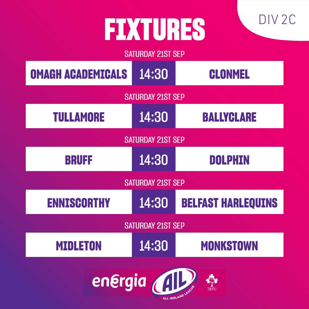 IrishRugby's tweet photo. Division 2C
More on https://t.co/pmMHaaEmsL https://t.co/pspjGpn9HW