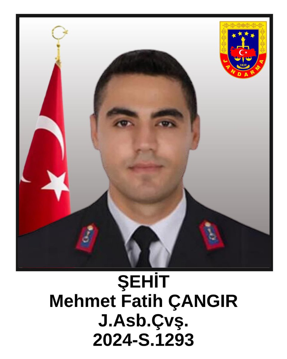 AliYerlikaya's tweet photo. Milletimizin başı sağ olsun🇹🇷 

Ordu İl Jandarma Komutanlığı emrinde görevli J.Asb.Çvş. Mehmet Fatih ÇANGIR yol emniyet ve kontrol görevini icra ettiği esnada motosiklet çarpması sonucu yaralanmış kaldırıldığı hastanede yapılan tüm müdahalelere rağmen kurtarılamayarak şehit olmuştur.

Kahraman Jandarmamıza Allah'tan rahmet; kederli ailesine, Jandarma Teşkilatımıza ve Milletimize başsağlığı diliyorum. 

Şehitlerimizin makamları âli olsun🇹🇷