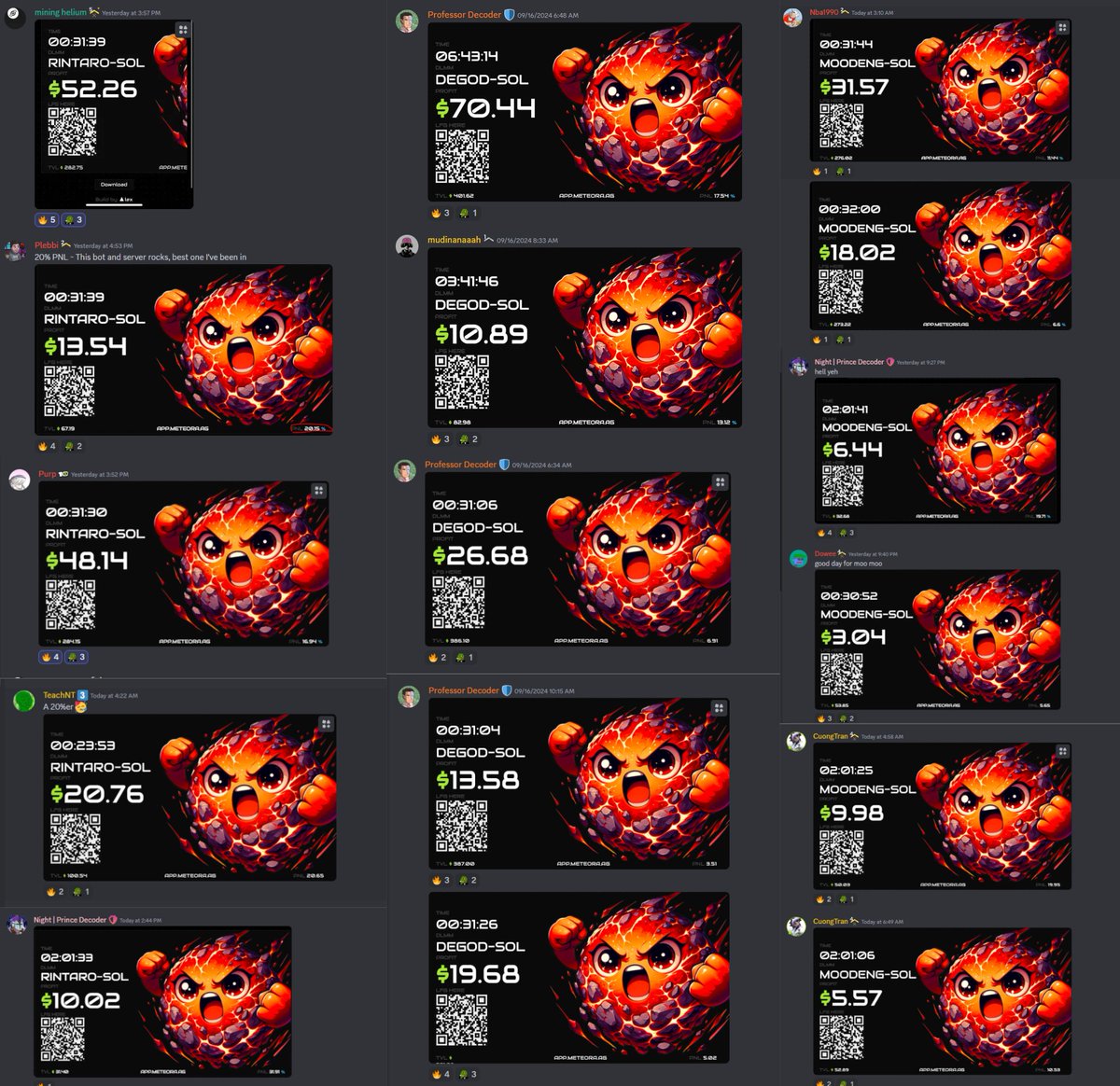 SOL_Decoder's tweet photo. Did you make $ from $RINTARO, $DEGOD, and $MOONDENG? 

Did you also generate points for the @MeteoraAG airdrop and @JupiterExchange airdrop?

Our members did, and it was completely automated 🤖🤖! Come join us - for a limited time you can join in at a discount $$$

Check out these huge updates coming later this week & next week:
✅ Set a take profit % to automatically close the DLMM
✅ Automatically close the DLMM when goes out of range
✅ Configure the amount of steps to deposit into (smaller steps = quicker $ when the token moves)
✅ Use the "Bid-Ask" strategy, depositing only SOL (for when you want the token to go down)
✅ Trade 2 pools at once (put 3 SOL in one strategy, and 2 SOL in another!)