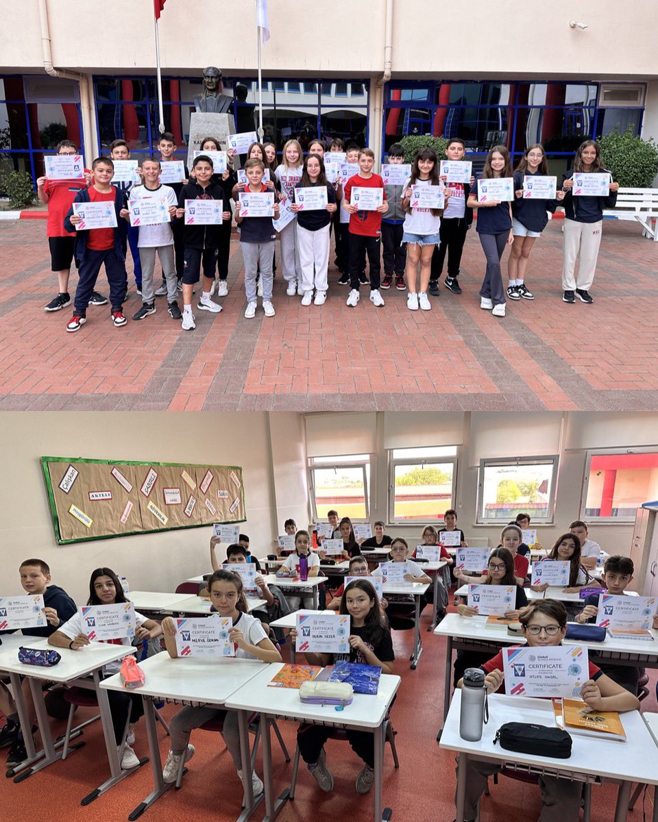 We carrried out the project “ the way to a sustainability” last term with Anna Magkiosi who is the principle of Rizario Kindergarten School in Greece. We are so happy to have completed the project succesfully. We got our certificates. Many thanks to GSA🙏🌺🇬🇧🇹🇷<a href="/GSchoolAlliance/">Global School Alliance</a>