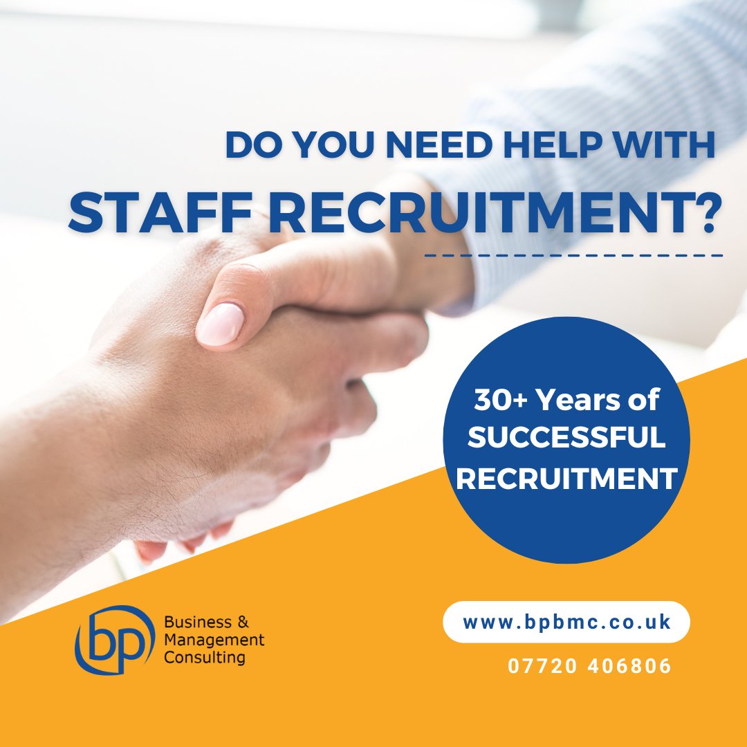 Need help with management and staff recruitment? I offer a tailored service for all your needs—from job specs to candidate interviews.

With over 30 years of experience in various fields, I can help you find the right talent.

Contact me: 07720 406806 or barrie@bpbmc.co.uk.