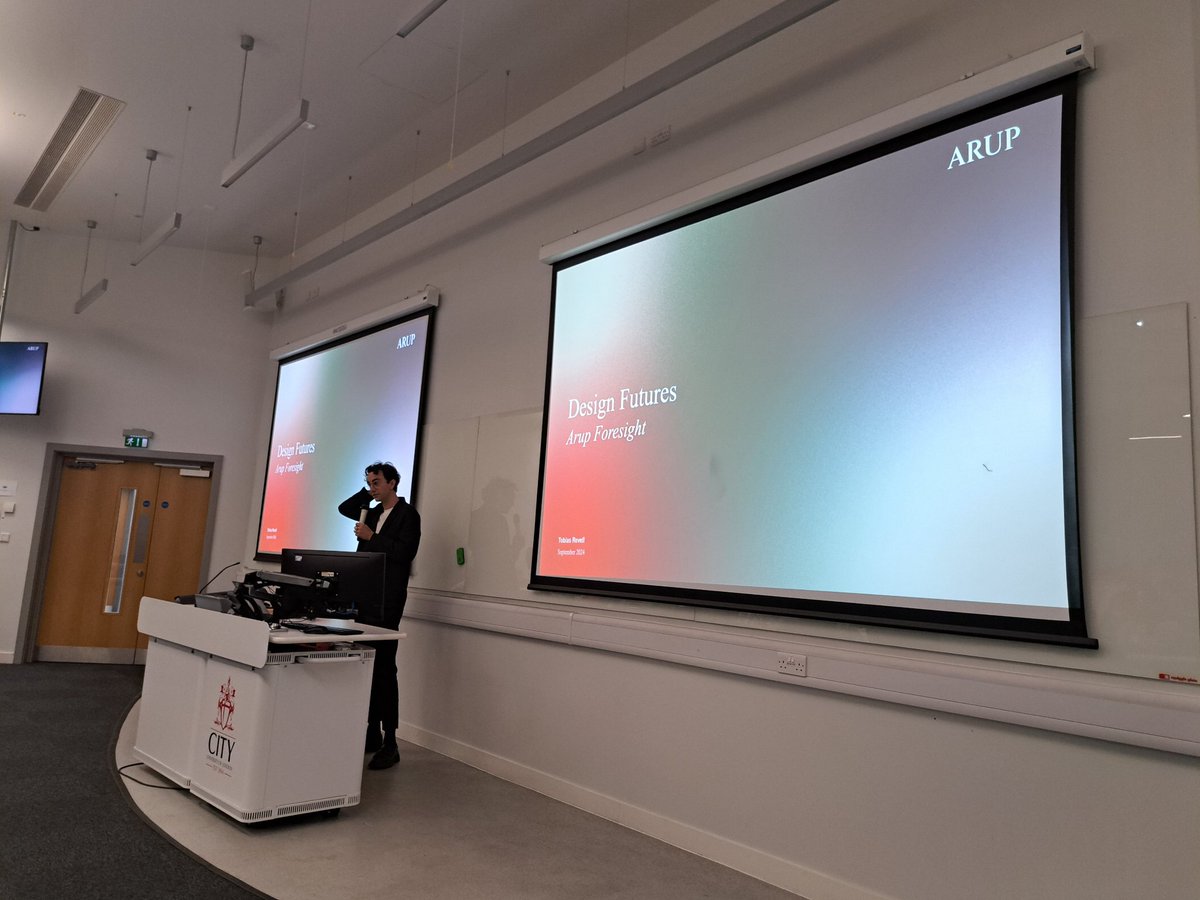cityuni_hcid's tweet image. Arup Foresight&apos;s @tobias_revell addresses the #Designforall audience @CityUniLondon #HCID2024