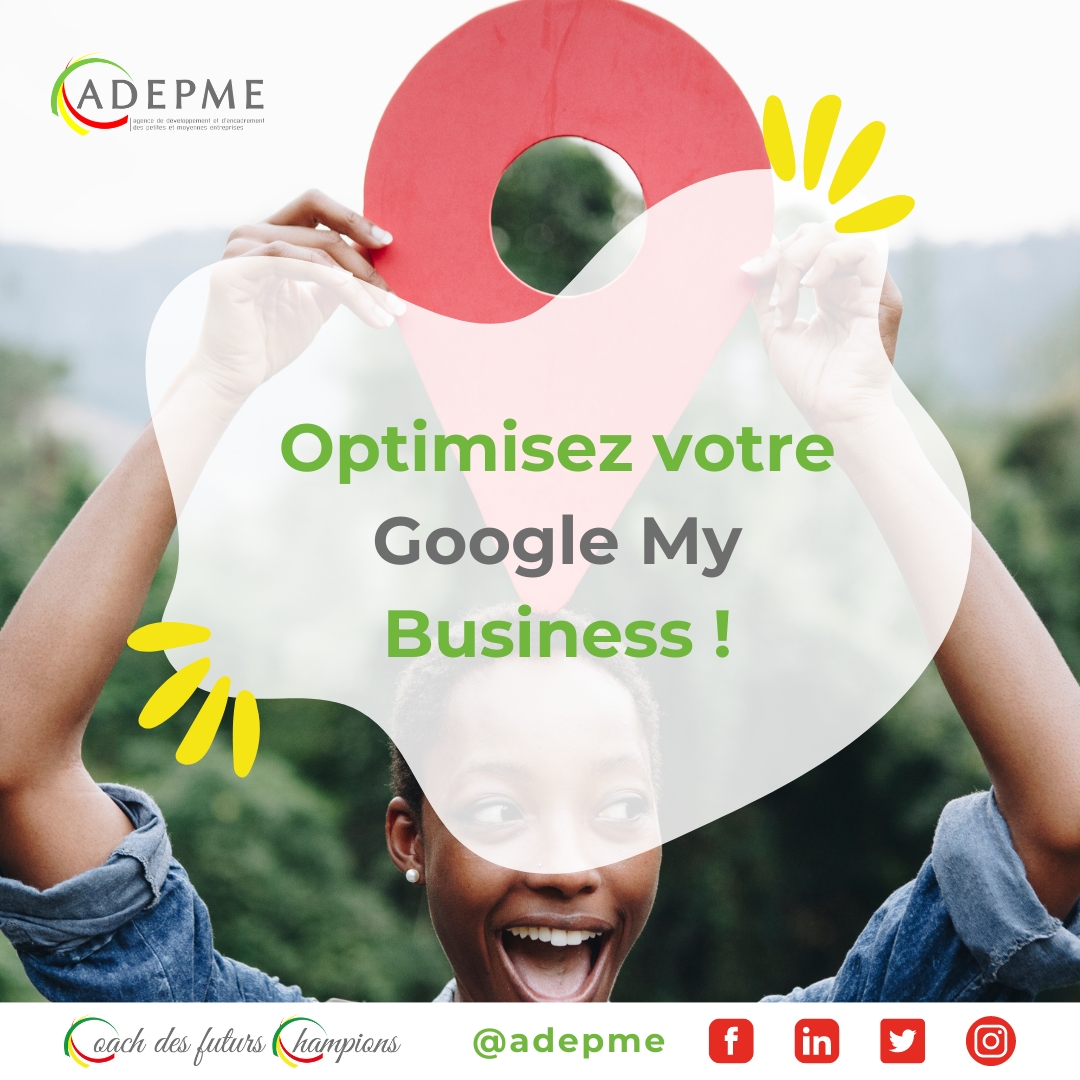Optimisez votre Google My Business ! 🏆 Rendez votre PME plus visible sur les recherches et Google Maps avec un profil complet et engageant. #ADEPME #Coachfuturschampions #PME #GoogleMyBusiness #Visibilité #MarketingDigital