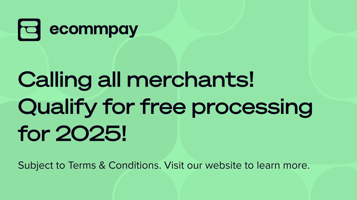 Ecommpay_news's tweet image. The first three retail merchants to start processing payments with Ecommpay in 2025 will qualify for free processing for the duration of 2025! Terms &amp;amp; conditions apply. Read more or enter the promotion here:  ecommpay.com/qualify-for-fr…

#Merchant #FreeProcessing
