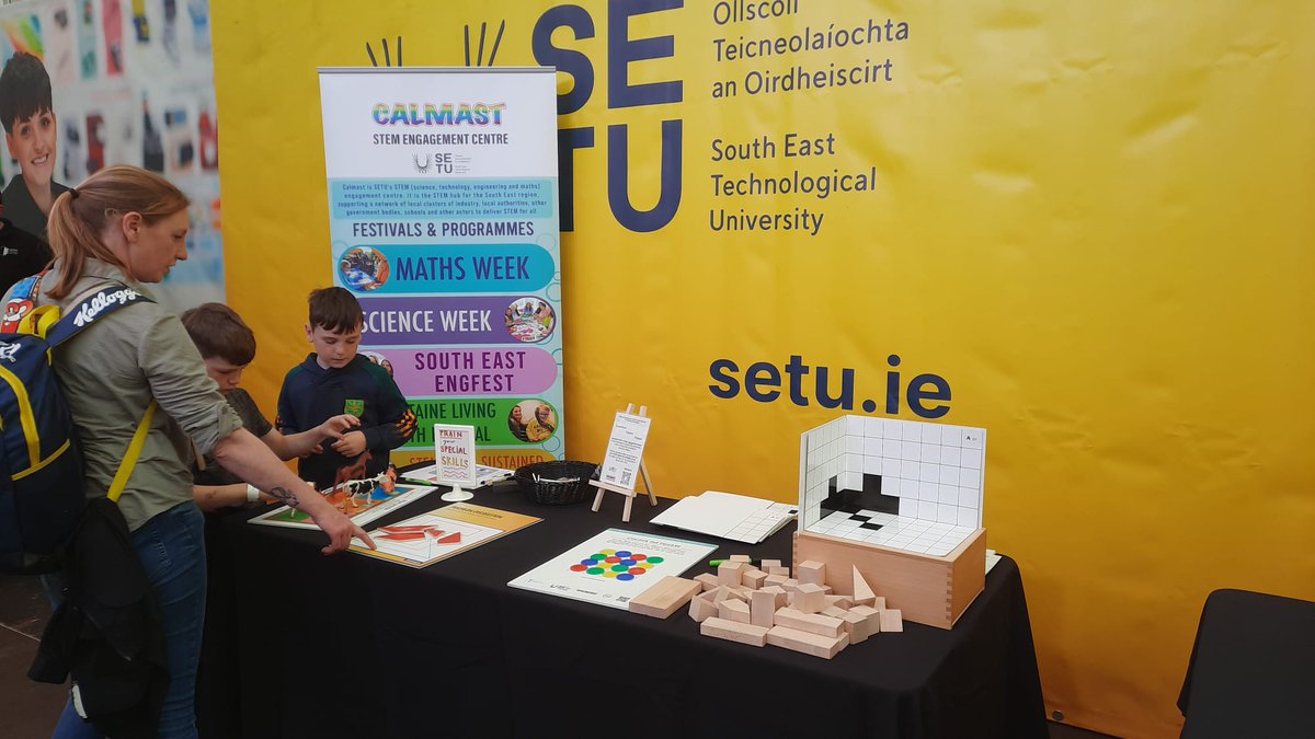 CalmastWIT's tweet photo. Find us at @SETUIreland tent  2/14/248 at @NPAIE We have Puzzles, Maths, Games &amp; find out about our @mathsweek  @ScienceWexford @ActWaterford  @StemKilkenny @EngFestSE schedules &amp; #STEMReach activity See you soon 👋 https://t.co/PXhK2ZSBt1
