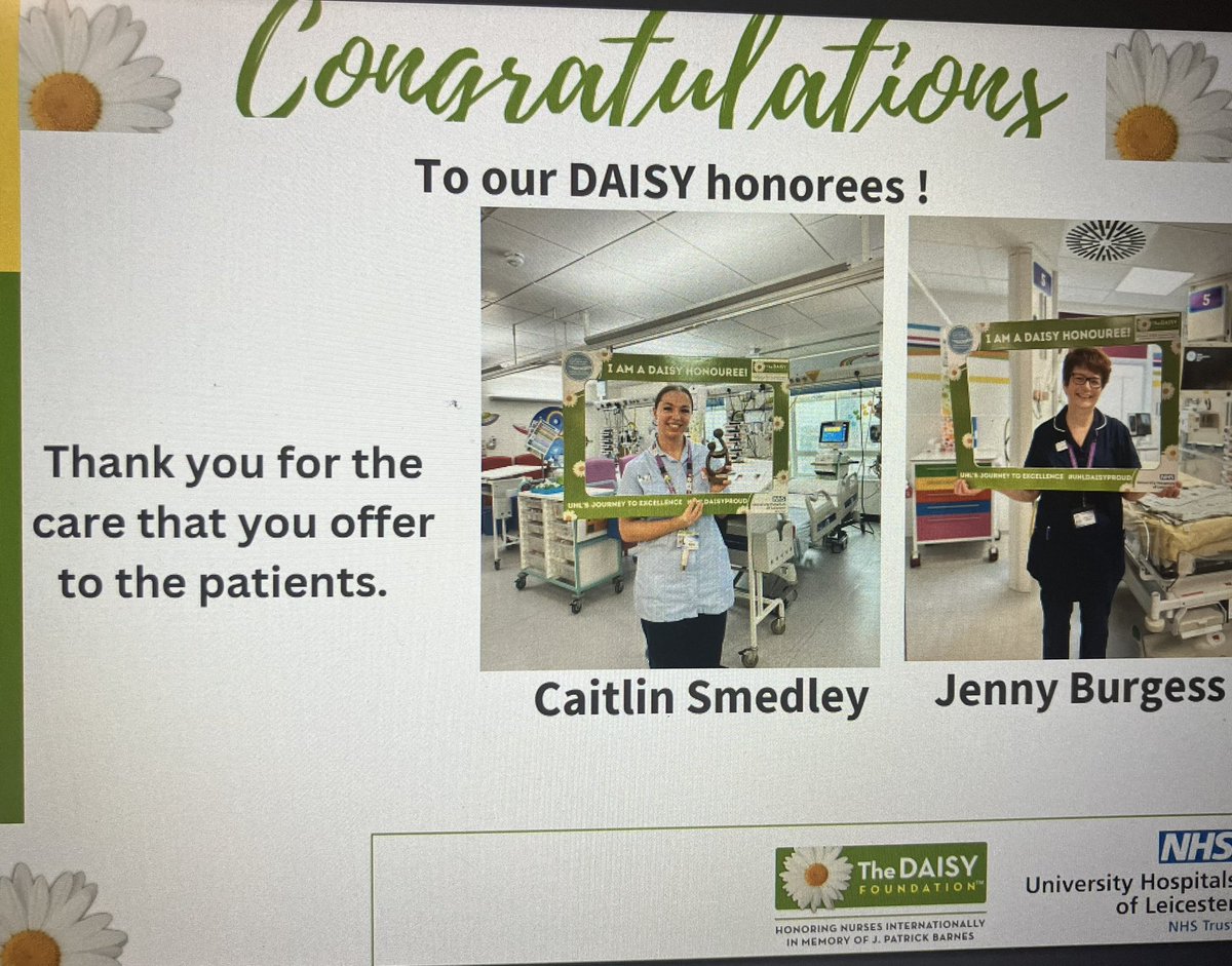 DAISY Awards UHL (@uhldaisyawards) on Twitter photo Congratulations to both Jenny and Caitlin from the Children’s department who received their DAISY 🌼Awards this morning. <a href="/DAISY4Nurses/">DAISY Foundation</a> <a href="/sueburtonDCN/">Sue Burton</a> <a href="/UHLJ2E/">UHL Journey to Excellence</a> <a href="/JudithSpiers/">JudithSpiers 💙</a> <a href="/CWanyumba/">Christine Wanyumba</a> <a href="/UHLSDM/">Olive Nunn - Shared Decision Facilitator at UHL</a> <a href="/stephyHarshal/">Stephy Harshal</a> <a href="/bojee/">Jo Wilson</a> Congratulations to both Jenny and Caitlin from the Children’s department who received their DAISY 🌼Awards this morning. <a href="/DAISY4Nurses/">DAISY Foundation</a> <a href="/sueburtonDCN/">Sue Burton</a> <a href="/UHLJ2E/">UHL Journey to Excellence</a> <a href="/JudithSpiers/">JudithSpiers 💙</a> <a href="/CWanyumba/">Christine Wanyumba</a> <a href="/UHLSDM/">Olive Nunn - Shared Decision Facilitator at UHL</a> <a href="/stephyHarshal/">Stephy Harshal</a> <a href="/bojee/">Jo Wilson</a>