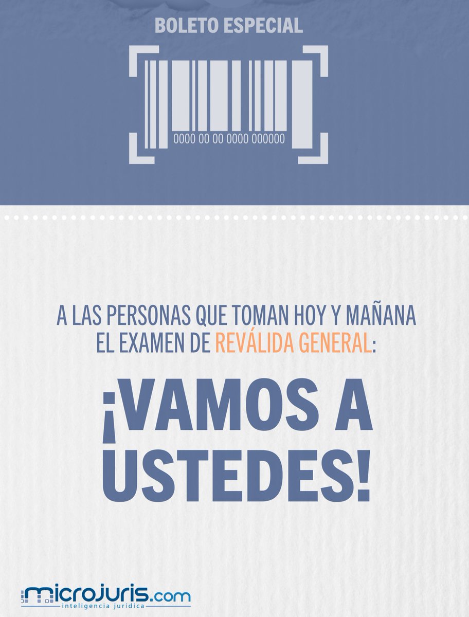 microjuris's tweet photo. ¡Éxito hoy! 
...
#TeamPass #Reválida #General https://t.co/zXdM9fFP3k