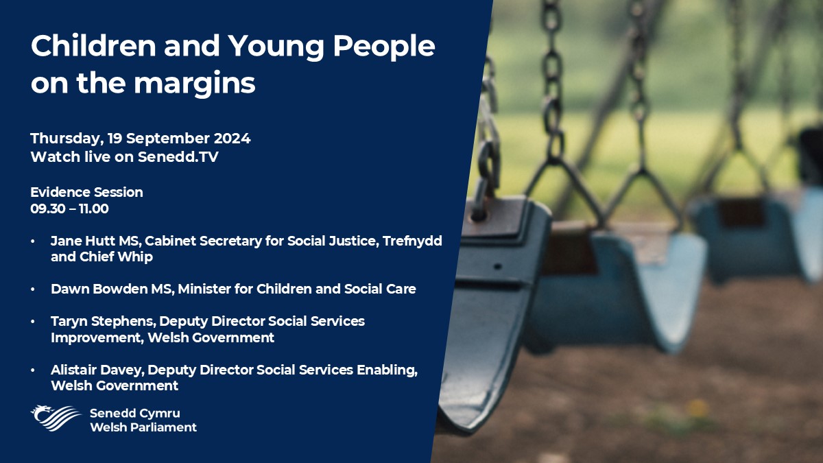 SeneddChildren's tweet image. At this week&apos;s meeting we will be scrutinising @JaneHutt and @Dawn_Bowden about their response to children who go missing and who are criminally exploited.
Watch us live on Senedd.TV 
Agenda: business.senedd.wales/ieListDocument…