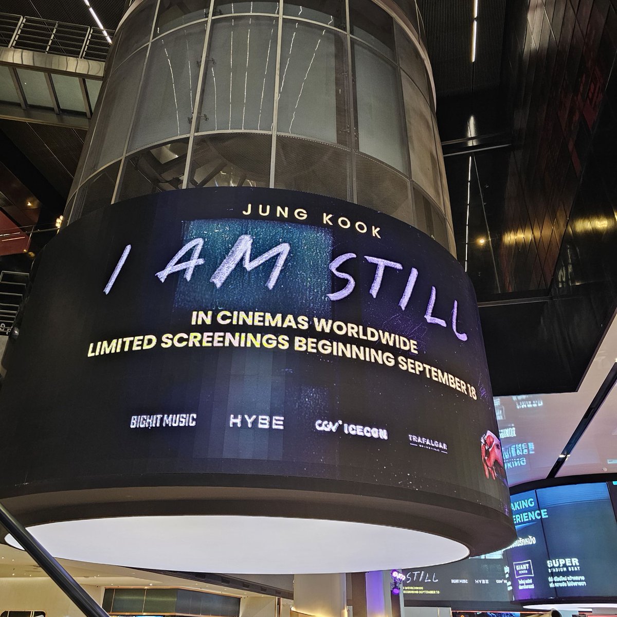 Jungkook_SNS's tweet photo. Thailand’s Second largest cinema chain, SF Cinema is full of Jungkook’s I AM STILL ads and posters. Wow 🇹🇭 🤍

#JUNGKOOK_IAMSTILL https://t.co/o7djY1kvac
