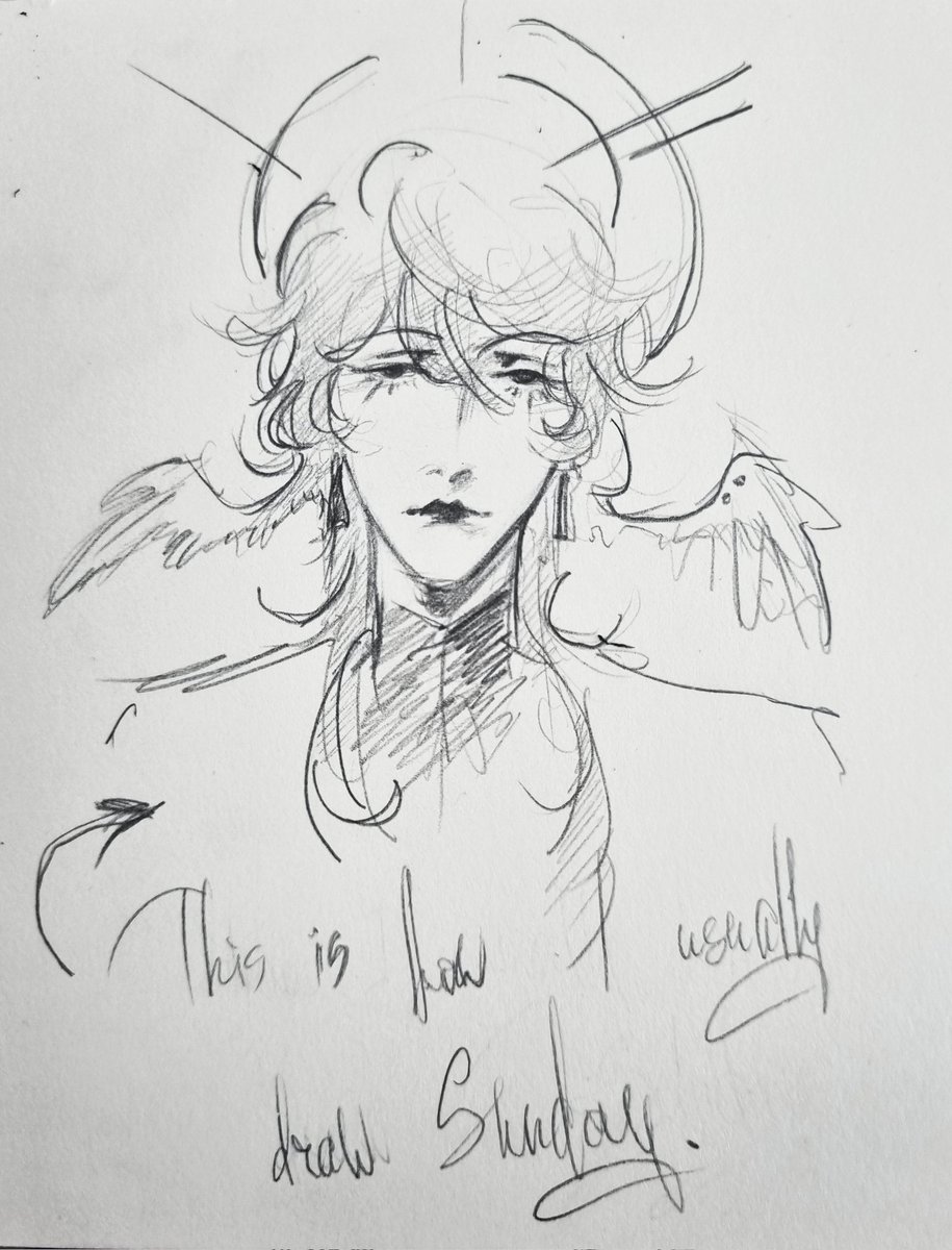 ghstwhite's tweet image. Whenever I check comments on pinterest, I often see people talking about how feminine Sunday is in my art and jokingly comparing him to Robin, so here we are. Sorry guys, twink be twinning #hsr