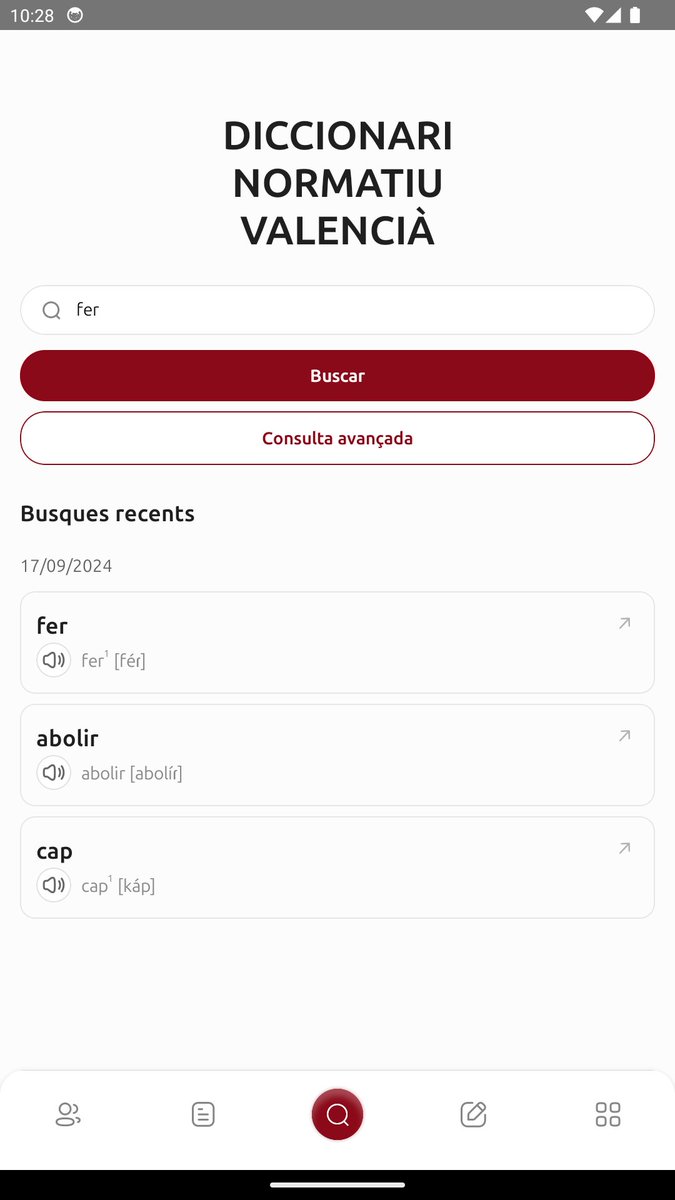 AVLoficial's tweet photo. L’AVL actualitza les apps del Diccionari Normatiu Valencià i del Portal Terminològic Valencià, i les ajusta a l’última versió dels diferents sistemes operatius. L’actualització facilitarà l’accés als milers d’usuaris que  consulten les aplicacions per a resoldre qualsevol dubte. https://t.co/jaqm14FauJ