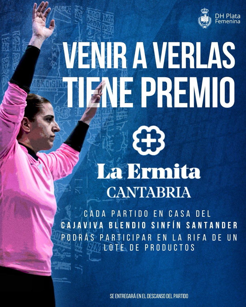 💙𝗩𝗲𝗻𝗶𝗿 𝗮 𝘃𝗲𝗿𝗹𝗮𝘀 𝘁𝗶𝗲𝗻𝗲 𝗽𝗿𝗲𝗺𝗶𝗼 𝗴𝗿𝗮𝗰𝗶𝗮𝘀 𝗮 𝗟𝗮 𝗘𝗿𝗺𝗶𝘁𝗮 𝗖𝗮𝗻𝘁𝗮𝗯𝗿𝗶𝗮

En cada partido en casa de nuestras chicas de plata podrás adquirir participaciones para el sorteo de un lote de productos

⚫️🔵 #JuntasPorUnSueño #SinfínEsUnSentimiento