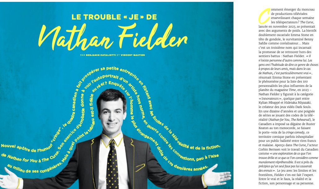 Vous cherchez quelqu'un pour donner de l'air à votre salon de coiffure? Pour doper la fréquentation de votre bar à (chi)chats ? On pourra pas vous aider avec Benjamin <a href="/Cataliotti/">@cataliotti.bsky.social</a>, mais on a un bonhomme à vous présenter. Ce sera à lire dès demain dans <a href="/So_Film/">Sofilm</a>