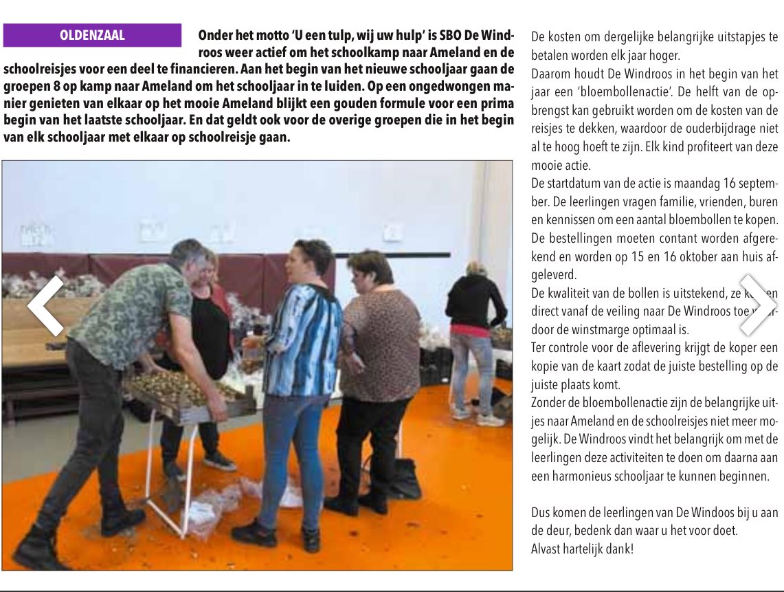 U een tulp, wij uw hulp